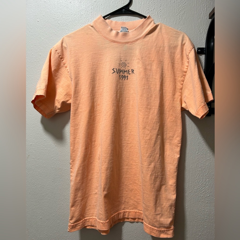 Vintage Unisex 90s Graphic Tee T-Shirt Summer 1991 Size M 100% Cotton